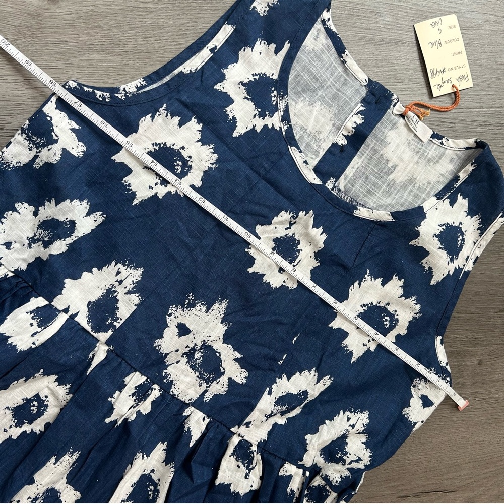 NWT th company raga women’s babydoll mini dress blue floral size small sample - Picture 9 of 11